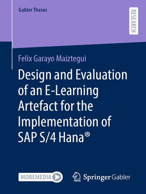 cover image of Design and Evaluation of an E-Learning Artefact for the Implementation of SAP S/4HANA